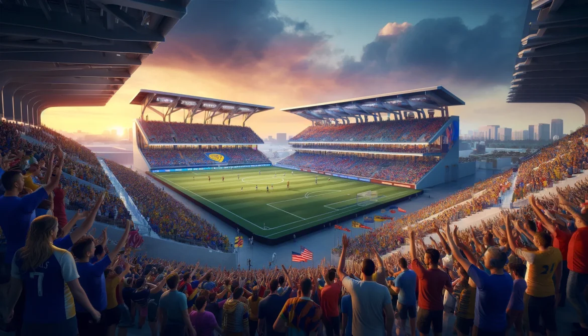 DALL·E 2024-05-28 14.03.49 – A realistic image of the Inter&Co Stadium, formerly known as Orlando City Stadium, in Orlando, Florida. The stadium should be depicted during a vibran
